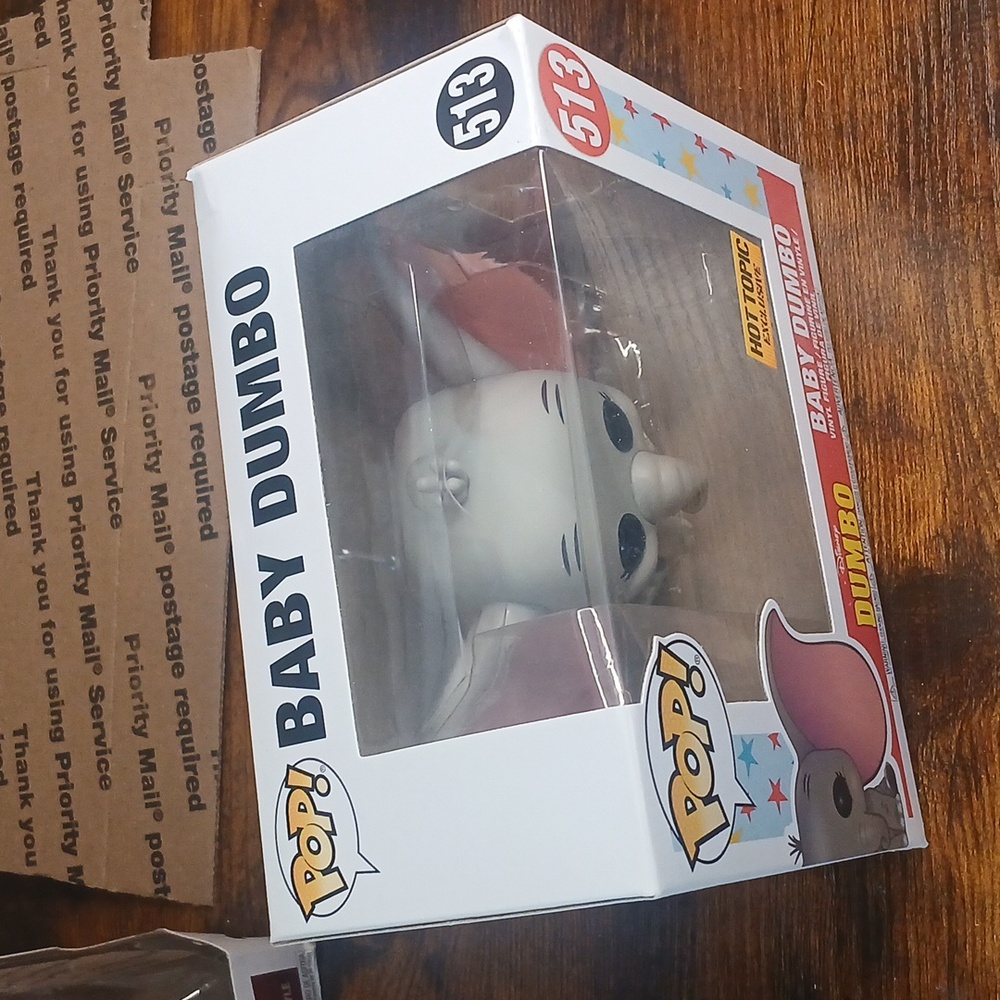 Funko Baby Dumbo Vinyl Figure with Gray and Pink Accents - Picture 3 of 7